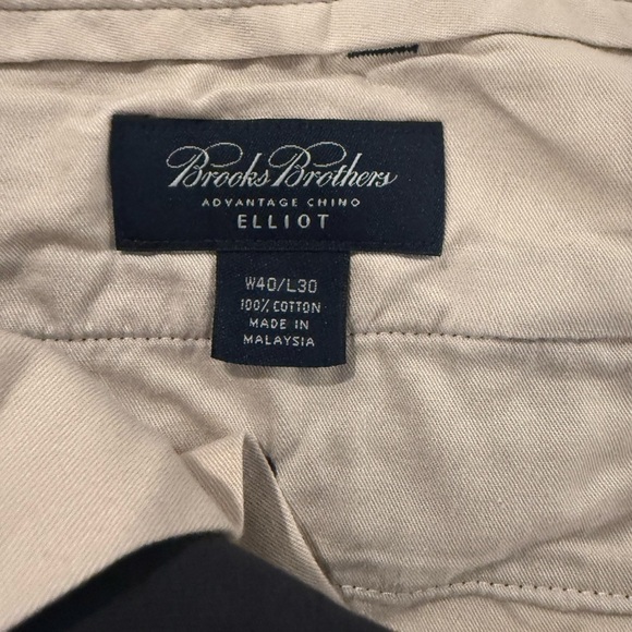 Brooks Brothers Men's Advantage Chino Elliot Pants Size 40/30. - Picture 5 of 6